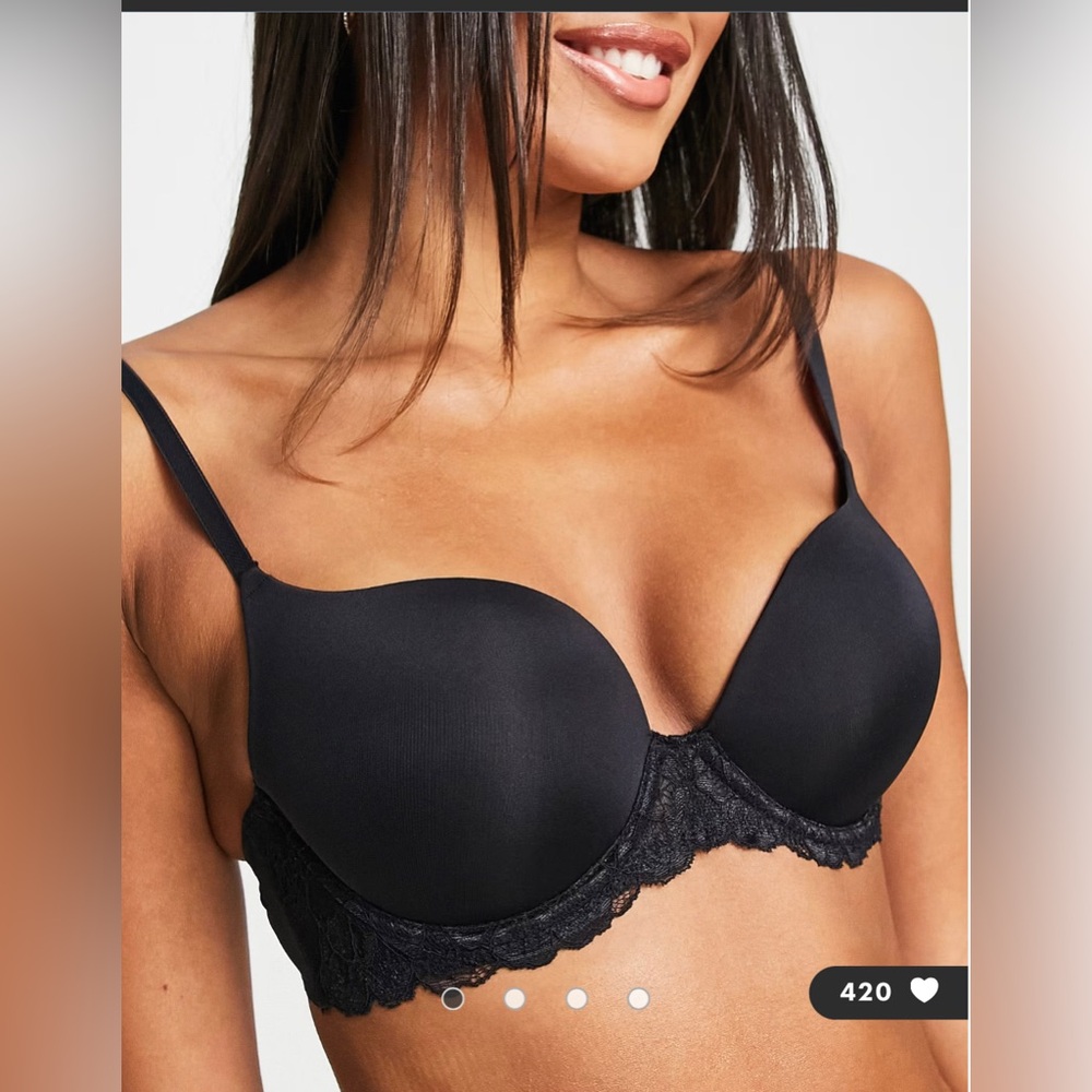 BNWT Dorina Claire super push up bra in black lace size 32D